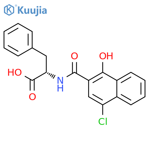 L-Phenylalanine, N-[(4-chloro-1-hydroxy-2-naphthalenyl)carbonyl]- structure