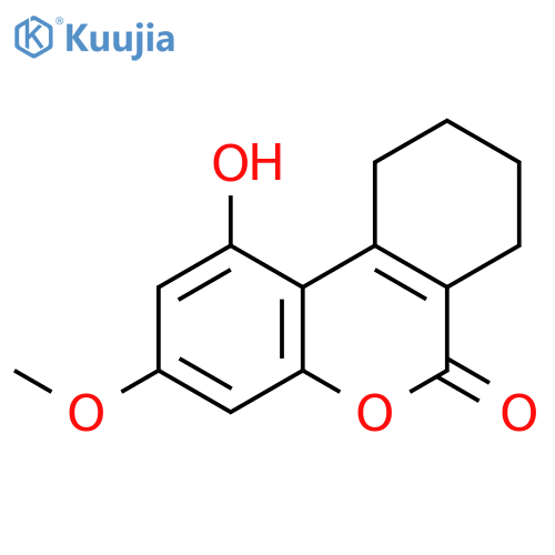 6H-Dibenzo[b,d]pyran-6-one, 7,8,9,10-tetrahydro-1-hydroxy-3-methoxy- structure