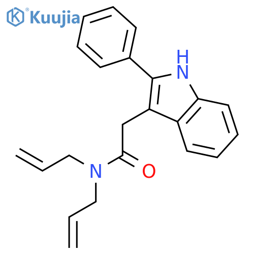 1H-INDOLE-3-ACETAMIDE, 2-PHENYL-N,N-DI-2-PROPENYL- structure