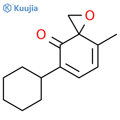 1-Oxaspiro[2.5]octa-5,7-dien-4-one, 5-cyclohexyl-8-methyl- structure