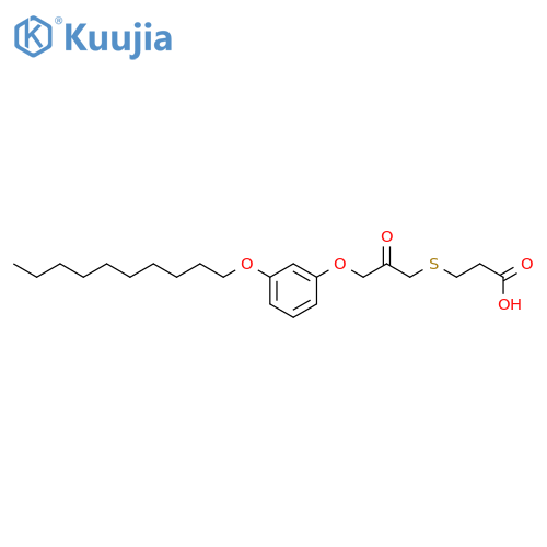 Propanoic acid, 3-[[3-[3-(decyloxy)phenoxy]-2-oxopropyl]thio]- structure