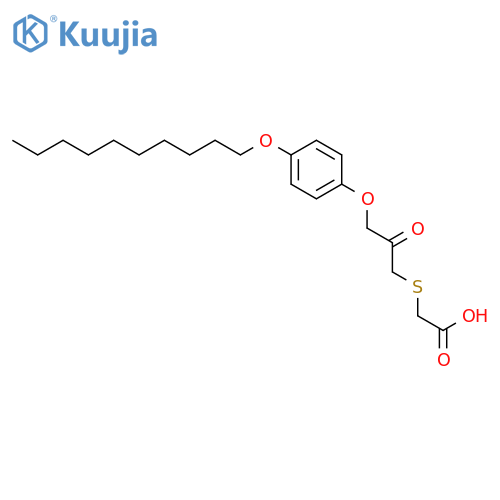 ACETIC ACID, [[3-[4-(DECYLOXY)PHENOXY]-2-OXOPROPYL]THIO]- structure