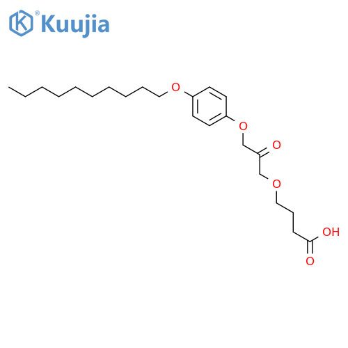 BUTANOIC ACID, 4-[3-[4-(DECYLOXY)PHENOXY]-2-OXOPROPOXY]- structure