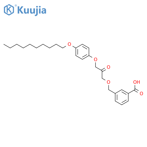 BENZOIC ACID, 3-[[3-[4-(DECYLOXY)PHENOXY]-2-OXOPROPOXY]METHYL]- structure