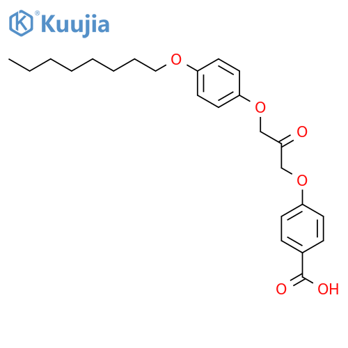 Benzoic acid, 4-[3-[4-(octyloxy)phenoxy]-2-oxopropoxy]- structure
