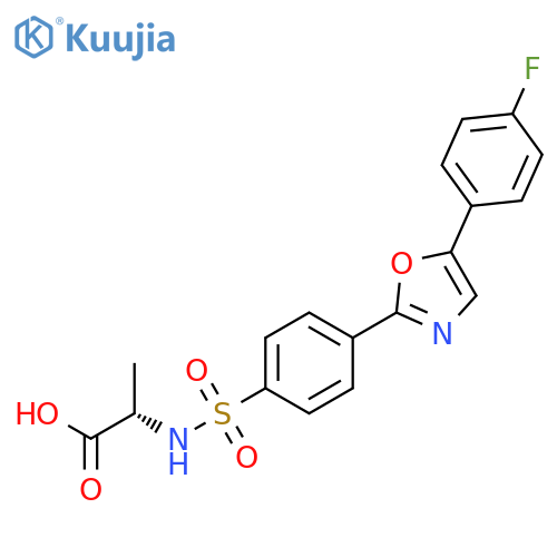 L-ALANINE, N-[[4-[5-(4-FLUOROPHENYL)-2-OXAZOLYL]PHENYL]SULFONYL]- structure