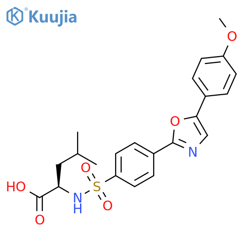 D-Leucine, N-[[4-[5-(4-methoxyphenyl)-2-oxazolyl]phenyl]sulfonyl]- structure