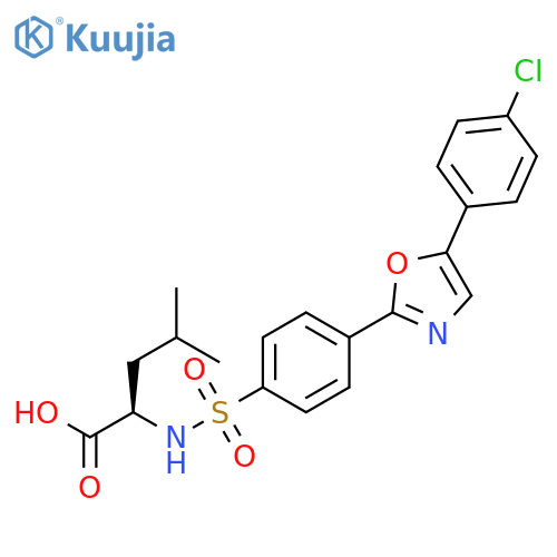 D-Leucine, N-[[4-[5-(4-chlorophenyl)-2-oxazolyl]phenyl]sulfonyl]- structure