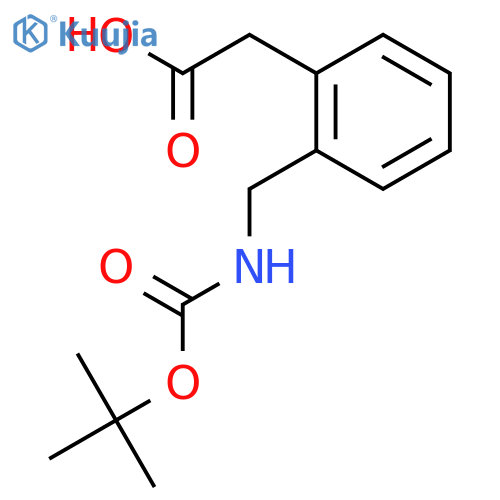 2-(tert-Butoxycarbonylaminomethyl)phenylacetic Acid structure