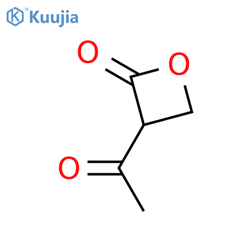 2-Oxetanone, 3-acetyl- (9CI) structure