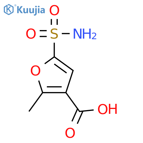 2-methyl-5-sulfamoylfuran-3-carboxylic acid structure