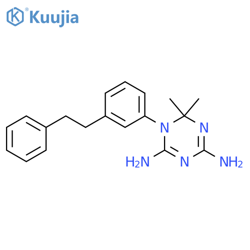 1,3,5-Triazine-2,4-diamine, 1,6-dihydro-6,6-dimethyl-1-(3-(2-phenylethyl)phenyl)- structure