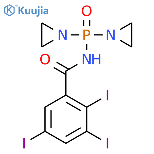 N-[bis(aziridin-1-yl)phosphoryl]-2,3,5-triiodobenzamide structure