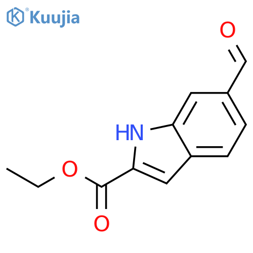 1H-Indole-2-carboxylic acid, 6-formyl-, ethyl ester structure