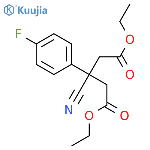 Pentanedioic acid, 3-cyano-3-(4-fluorophenyl)-, diethyl ester structure