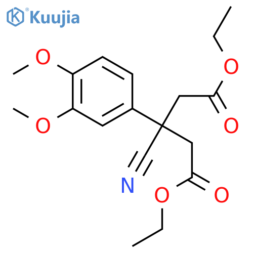 PENTANEDIOIC ACID, 3-CYANO-3-(3,4-DIMETHOXYPHENYL)-, DIETHYL ESTER structure