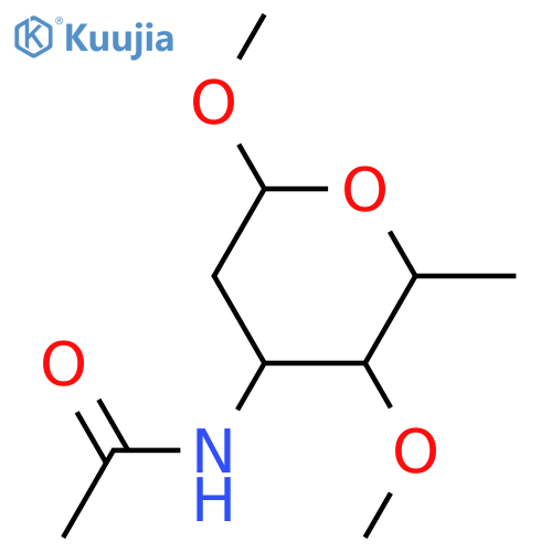 α-L-arabino-Hexopyranoside, methyl 3-(acetylamino)-2,3,6-trideoxy-4-O-methyl- structure