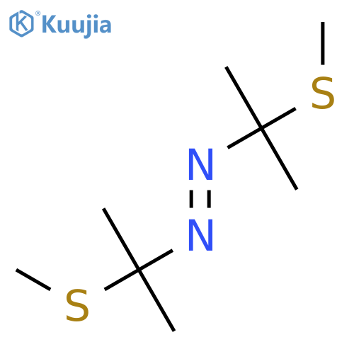 Diazene, bis[1-methyl-1-(methylthio)ethyl]- structure