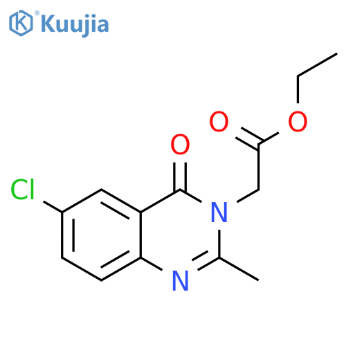 6-Chloro-2-methyl-4-oxo-3(4H)-quinazolineacetic acid ethyl ester structure