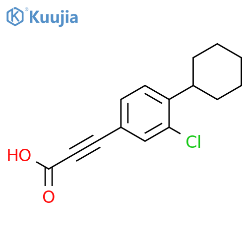 2-Propynoic acid, 3-(3-chloro-4-cyclohexylphenyl)- structure