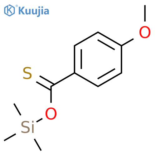 Benzenecarbothioic acid, 4-methoxy-, O-(trimethylsilyl) ester structure
