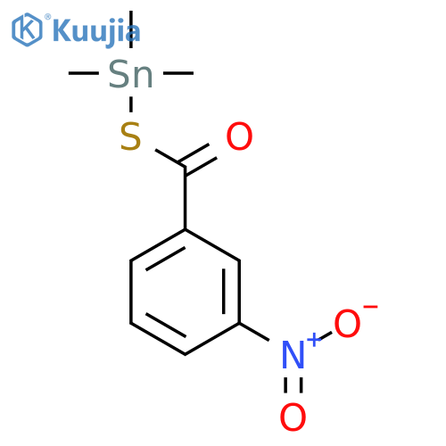 STANNANE, TRIMETHYL[(3-NITROBENZOYL)THIO]- structure