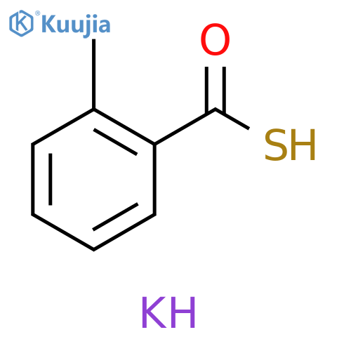 Benzenecarbothioic acid, 2-methyl-, potassium salt (1:1) structure