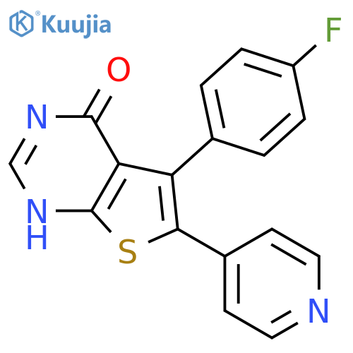 THIENO[2,3-D]PYRIMIDIN-4(1H)-ONE, 5-(4-FLUOROPHENYL)-6-(4-PYRIDINYL)- structure