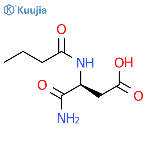 Butanoic acid, 4-amino-4-oxo-3-[(1-oxobutyl)amino]-, (3S)- structure