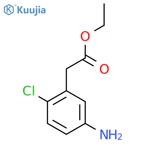 ethyl 2-(5-amino-2-chlorophenyl)acetate structure