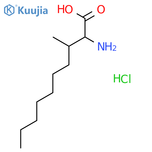 Decanoic acid, 2-amino-3-methyl-, hydrochloride structure