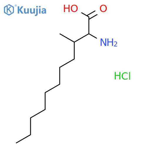 Undecanoic acid, 2-amino-3-methyl-, hydrochloride structure