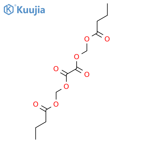 ETHANEDIOIC ACID, BIS[(1-OXOBUTOXY)METHYL] ESTER structure