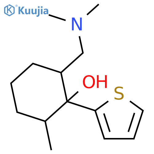 Cyclohexanol, 2-[(dimethylamino)methyl]-6-methyl-1-(2-thienyl)- structure