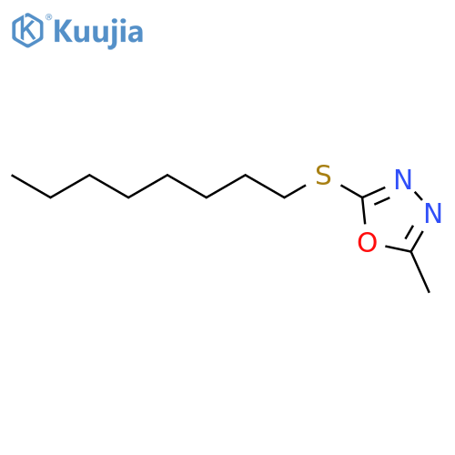 1,3,4-OXADIAZOLE, 2-METHYL-5-(OCTYLTHIO)- structure