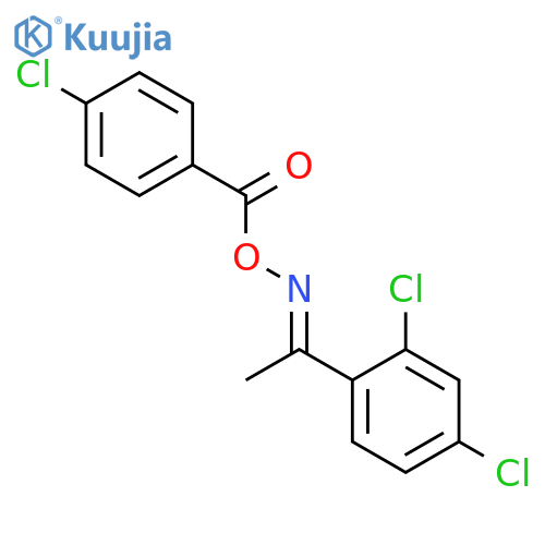 ETHANONE, 1-(2,4-DICHLOROPHENYL)-, O-(4-CHLOROBENZOYL)OXIME structure