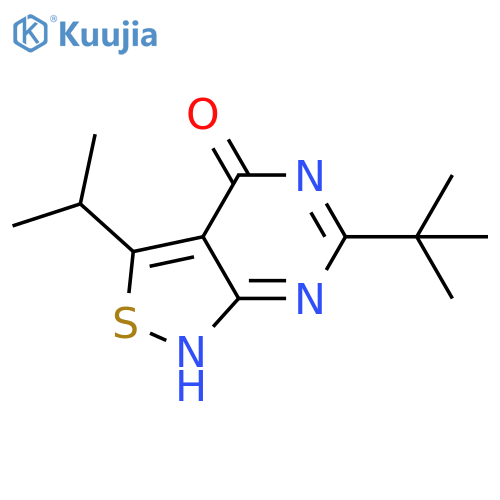 Isothiazolo(3,4-d)pyrimidine-4-one, 6-tert-butyl-3-isopropyl- structure