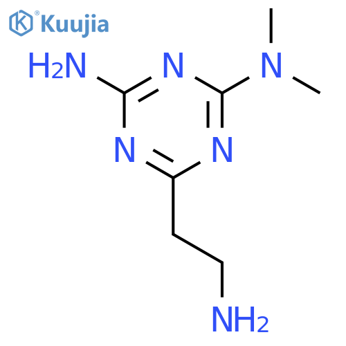 6-(2-aminoethyl)-N2,N2-dimethyl-1,3,5-triazine-2,4-diamine structure