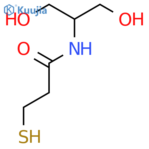 Propanamide, N-[2-hydroxy-1-(hydroxymethyl)ethyl]-3-mercapto- structure