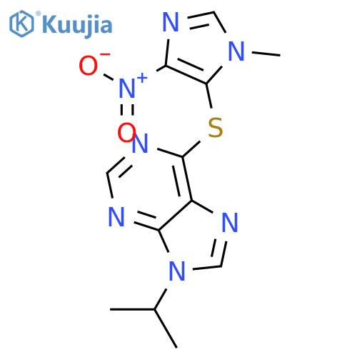 9H-Purine, 9-(1-methylethyl)-6-[(1-methyl-4-nitro-1H-imidazol-5-yl)thio]- structure
