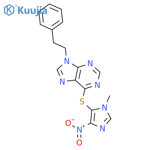 9H-PURINE, 6-[(1-METHYL-4-NITRO-1H-IMIDAZOL-5-YL)THIO]-9-(2-PHENYLETHYL)- structure