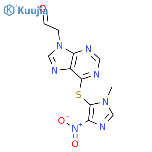 9H-Purine-9-acetaldehyde, 6-[(1-methyl-4-nitro-1H-imidazol-5-yl)thio]- structure