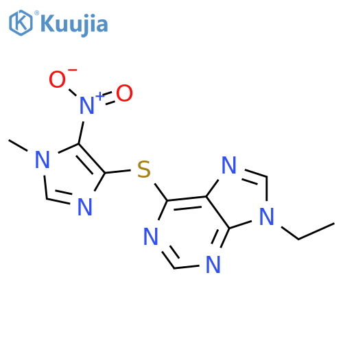 9H-PURINE, 9-ETHYL-6-[(1-METHYL-5-NITRO-1H-IMIDAZOL-4-YL)THIO]- structure