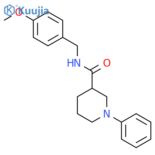 3-Piperidinecarboxamide, N-[(4-methoxyphenyl)methyl]-1-phenyl- structure