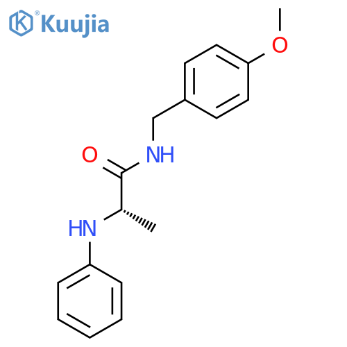 Propanamide, N-[(4-methoxyphenyl)methyl]-2-(phenylamino)-, (2S)- structure