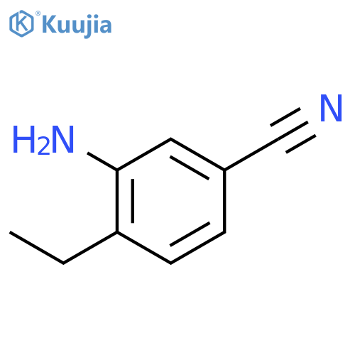 Benzonitrile, 3-amino-4-ethyl- (9CI) structure