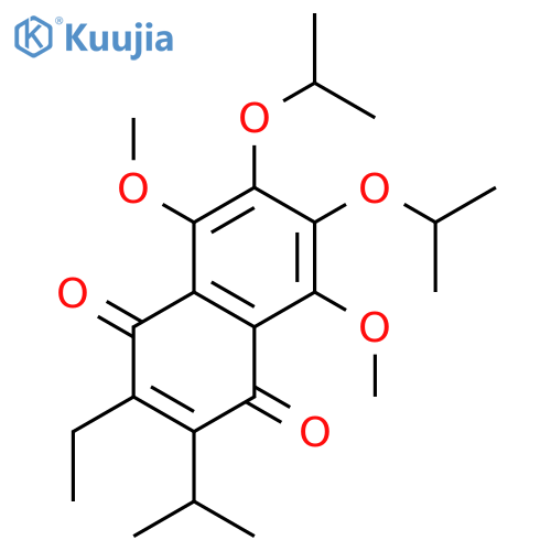 1,4-NAPHTHALENEDIONE, 2-ETHYL-5,8-DIMETHOXY-6,7-BIS(1-METHYLETHOXY)-3-(1-METHYLETHYL)- structure