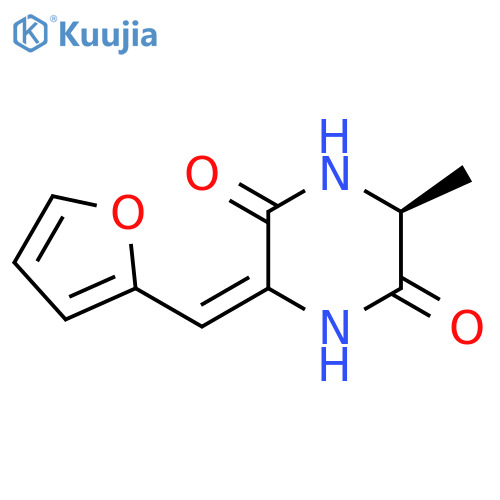 2,5-Piperazinedione, 3-(2-furanylmethylene)-6-methyl-, (3Z,6S)- structure