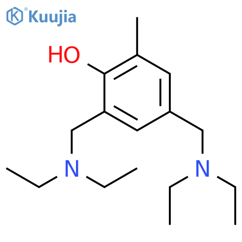 Phenol, 2,4-bis[(diethylamino)methyl]-6-methyl- structure