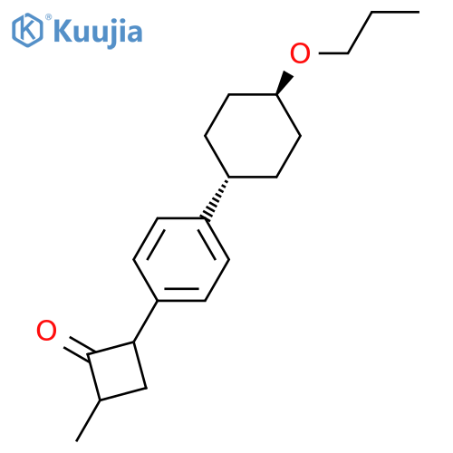 Cyclobutanone, 2-methyl-4-[4-(trans-4-propoxycyclohexyl)phenyl]- structure